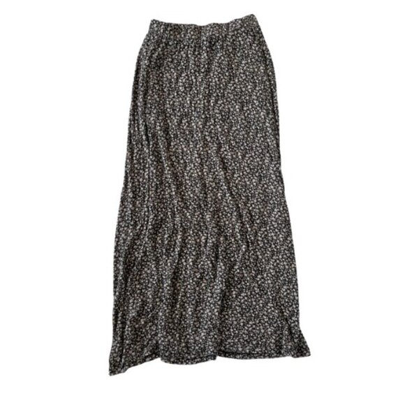 Stretchy Floral Print Cotton Micromodal Blend Maxi Skirt Made in Italy XS/S/M/L - Picture 1 of 4
